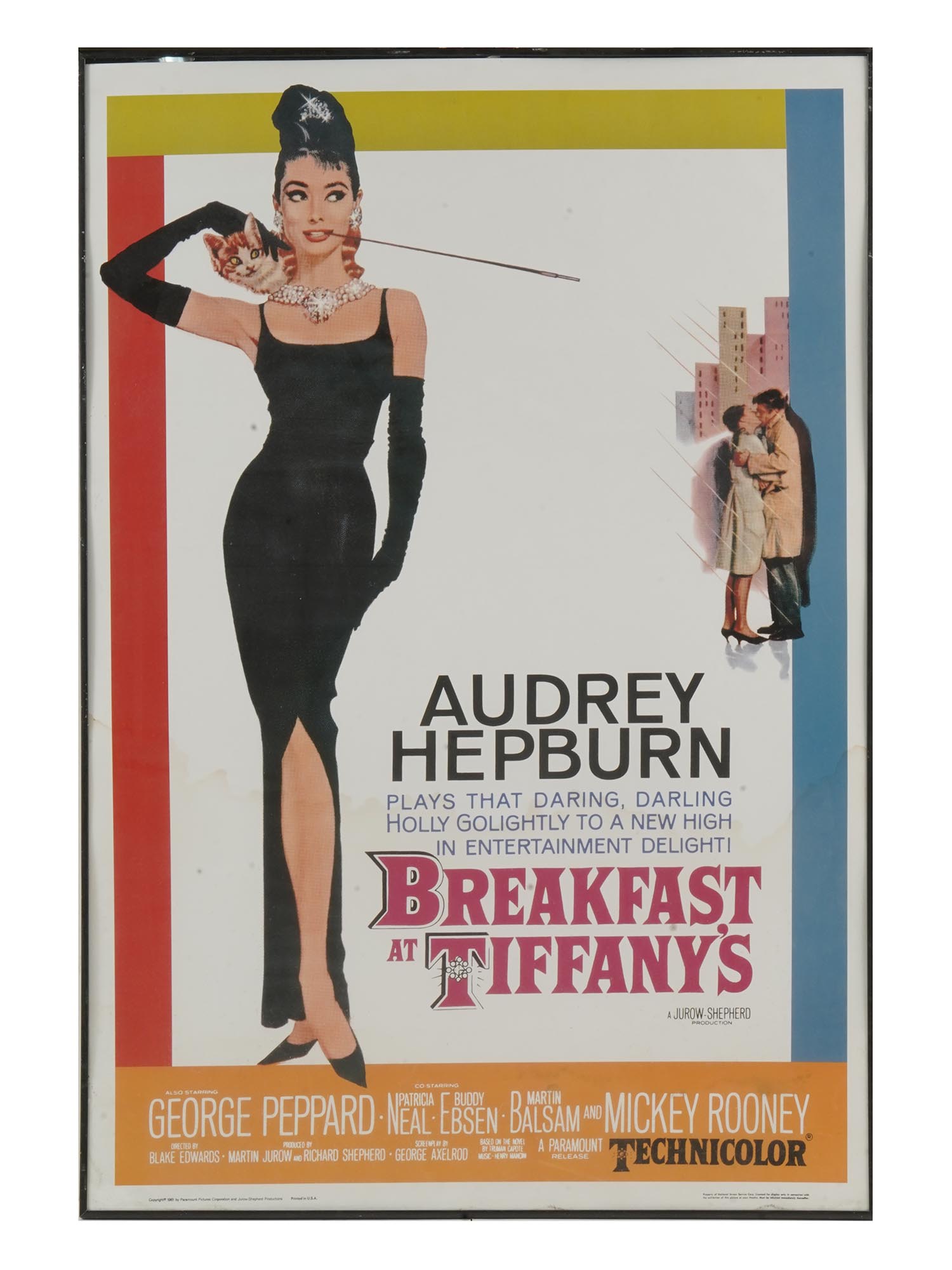VINTAGE MOVIE POSTER BREAKFAST AT TIFFANY'S 1961 PIC-0